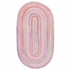 Baby&#39;s Breath 0450 Braided Oval Area Rug - Pink   